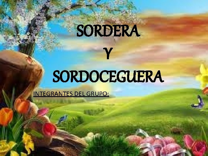 SORDERA Y SORDOCEGUERA INTEGRANTES DEL GRUPO: 
