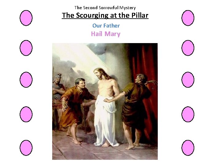 The Second Sorrowful Mystery The Scourging at the Pillar Our Father Hail Mary 