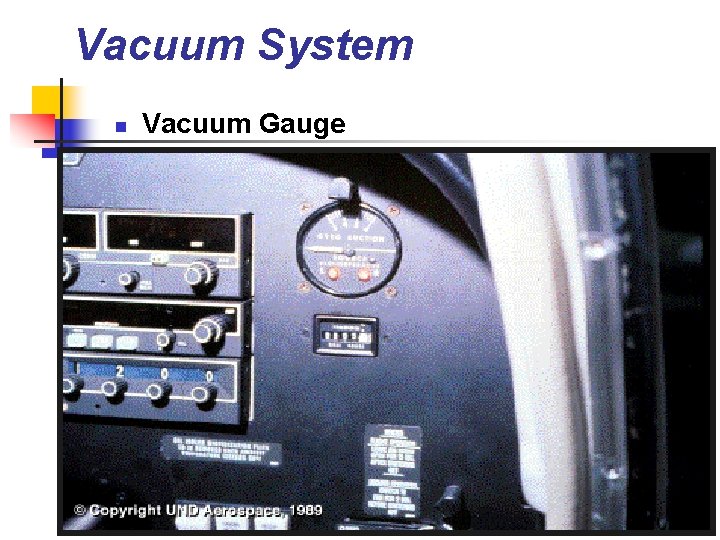 Vacuum System n Vacuum Gauge 