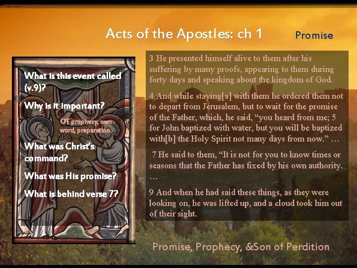 Acts of the Apostles: ch 1 What is this event called (v. 9)? Why
