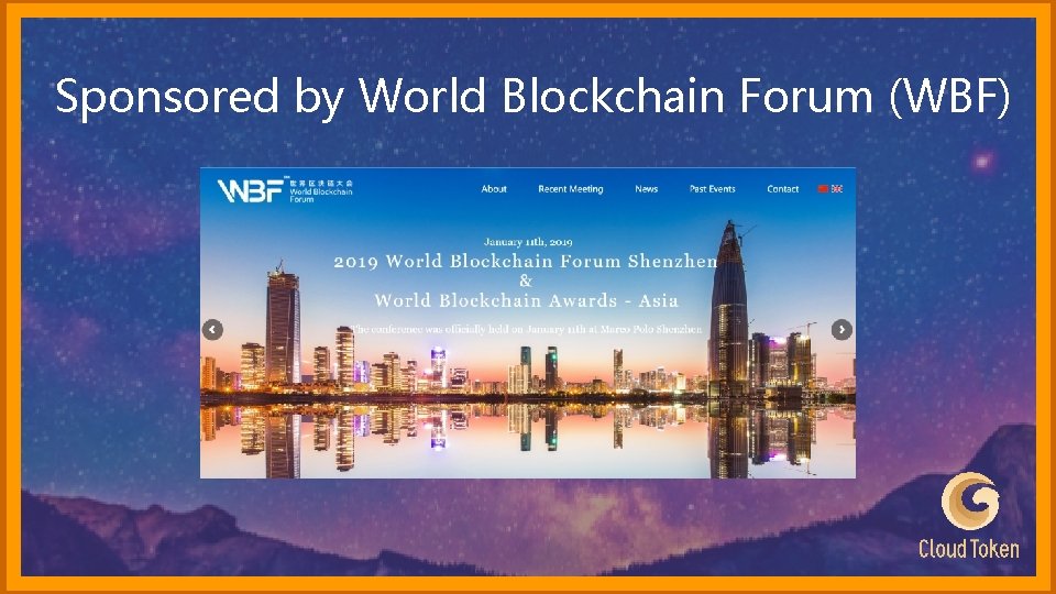 Sponsored by World Blockchain Forum (WBF) 