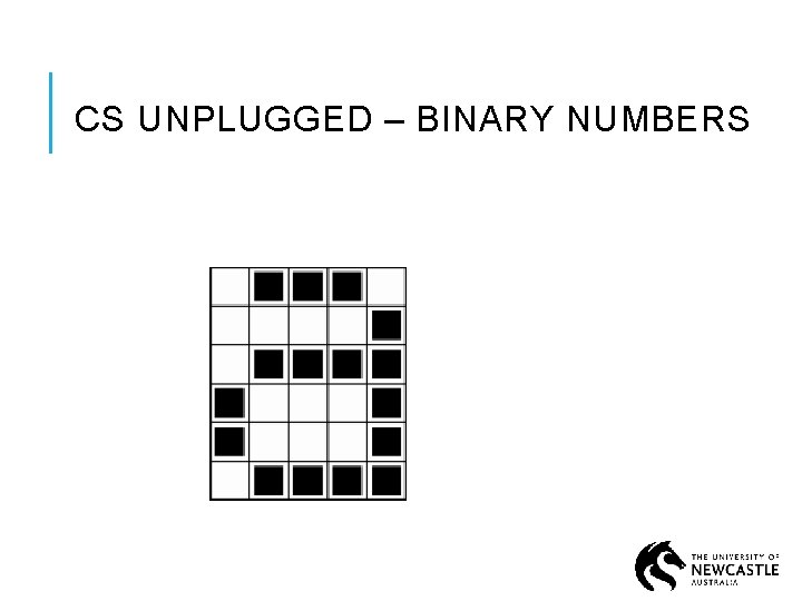 CS UNPLUGGED – BINARY NUMBERS 18 