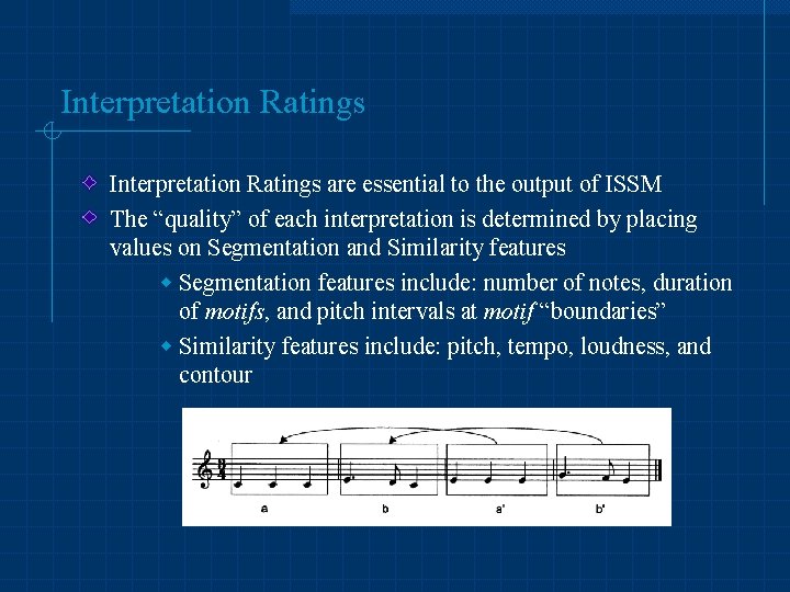 Interpretation Ratings are essential to the output of ISSM The “quality” of each interpretation