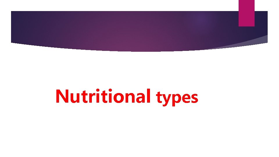 Nutritional types 