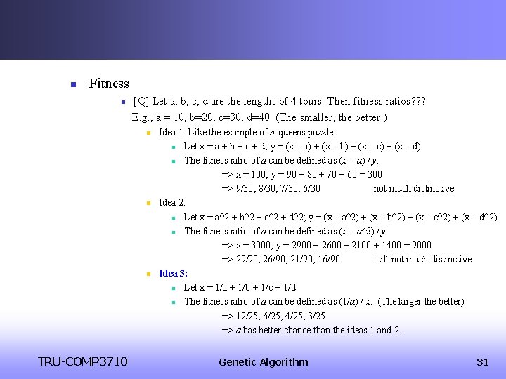 n Fitness n [Q] Let a, b, c, d are the lengths of 4