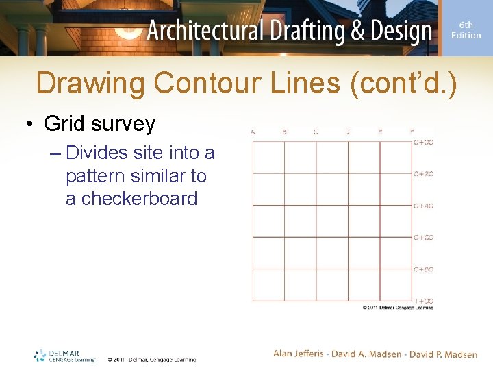 Drawing Contour Lines (cont’d. ) • Grid survey – Divides site into a pattern