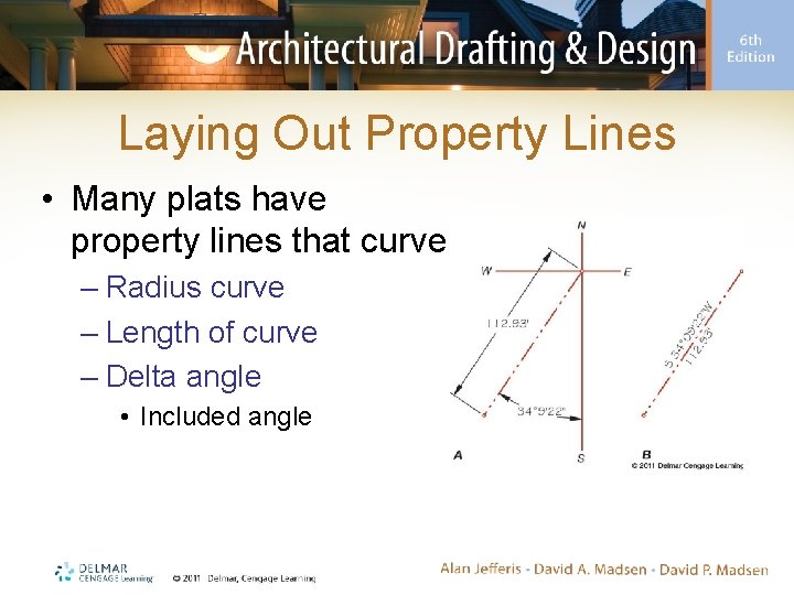 Laying Out Property Lines • Many plats have property lines that curve – Radius