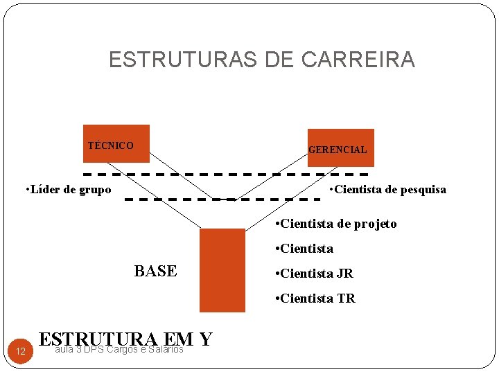 ESTRUTURAS DE CARREIRA TÉCNICO GERENCIAL • Líder de grupo • Cientista de pesquisa •