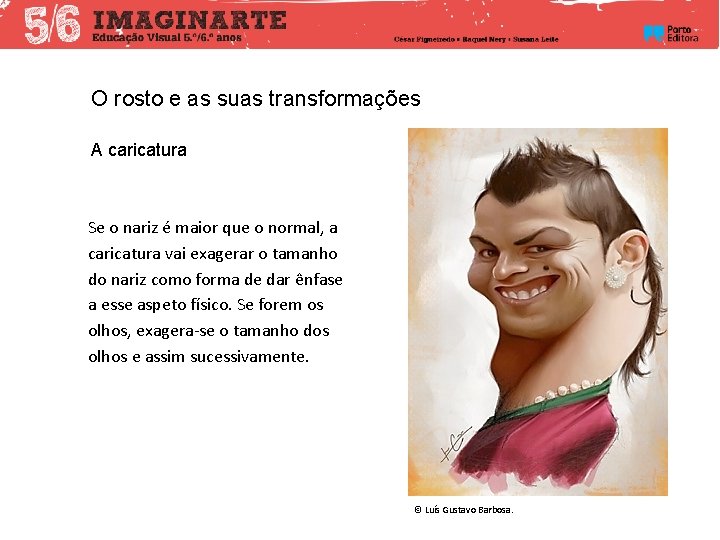 O rosto e as suas transformações A caricatura Se o nariz é maior que