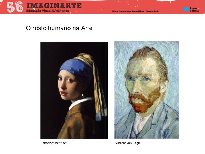 O rosto humano na Arte Johannes Vermeer. Vincent van Gogh. 