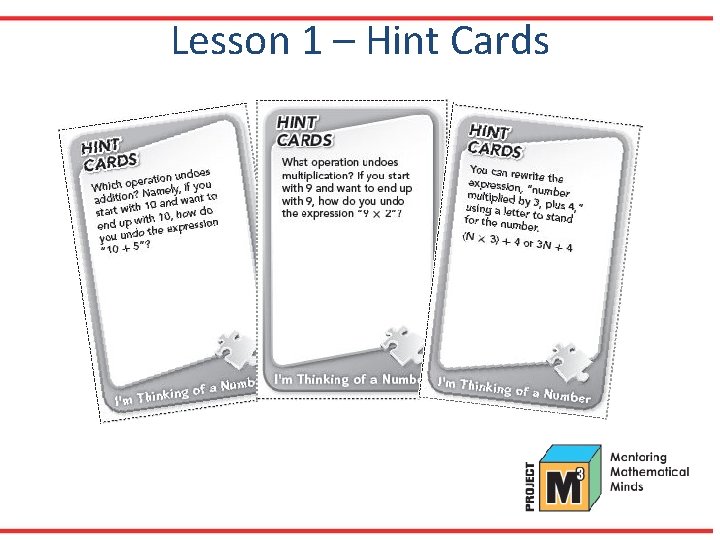 Lesson 1 – Hint Cards 