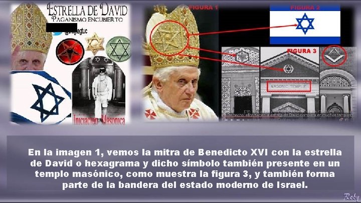 En la imagen 1, vemos la mitra de Benedicto XVI con la estrella de En la imagen 1, vemos la mitra de Benedicto XVI con la estrella de