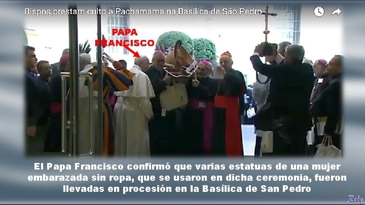 El Papa Francisco confirmó que varias estatuas de una mujer embarazada sin ropa, que El Papa Francisco confirmó que varias estatuas de una mujer embarazada sin ropa, que