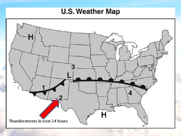 Thunderstorms in next 24 hours 