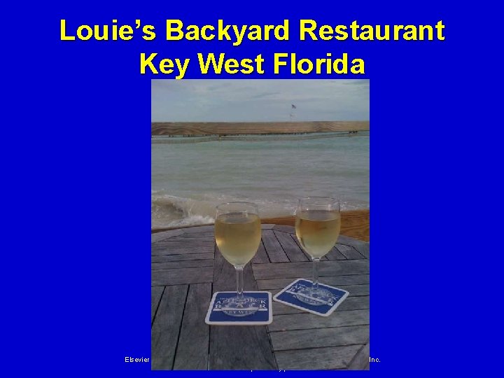 Louie’s Backyard Restaurant Key West Florida Elsevier items and derived items © 2008 by