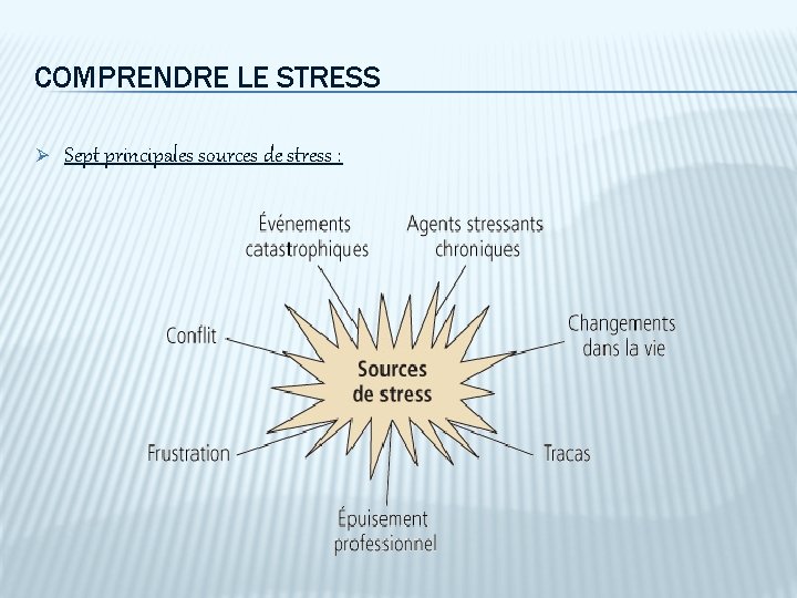 COMPRENDRE LE STRESS Ø Sept principales sources de stress : 