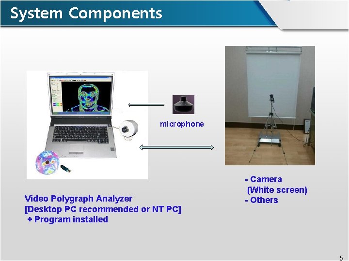 System Components microphone Video Polygraph Analyzer [Desktop PC recommended or NT PC] + Program