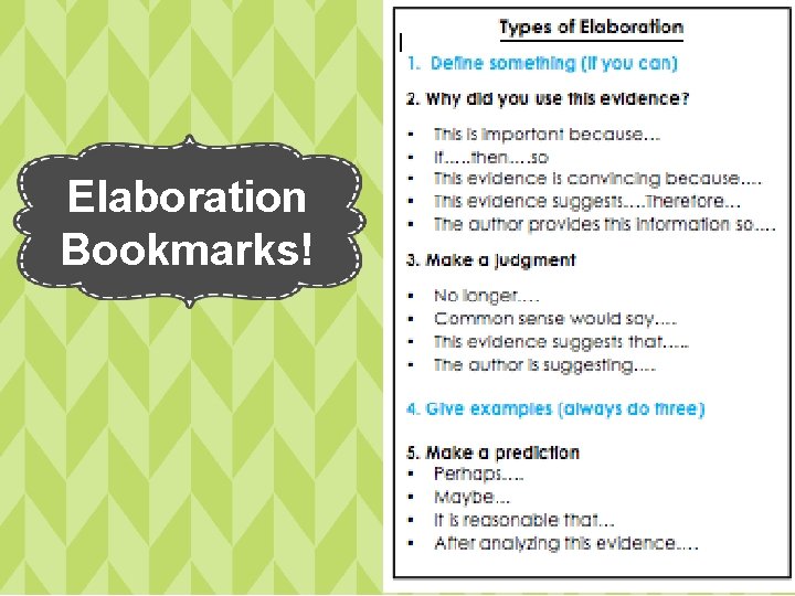 Elaboration Bookmarks! 