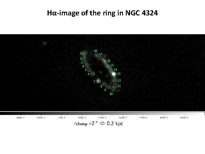 Hα-image of the ring in NGC 4324 rclump =2 " 0. 2 kpc 