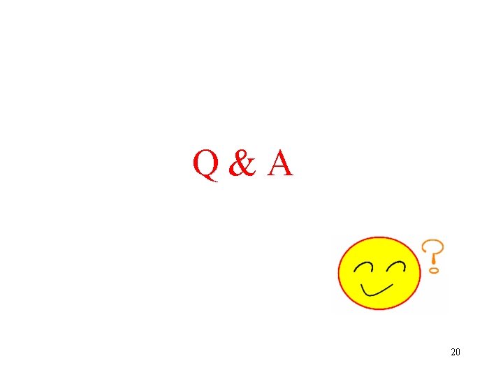 Q&A 20 