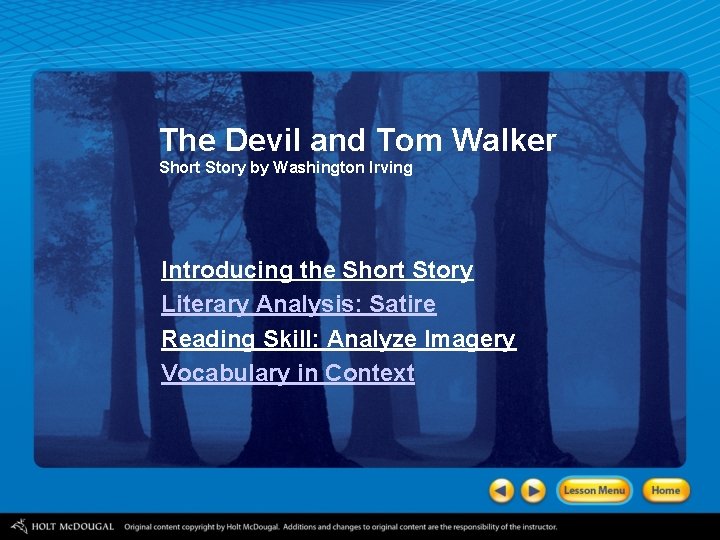 The Devil and Tom Walker Short Story by Washington Irving Introducing the Short Story