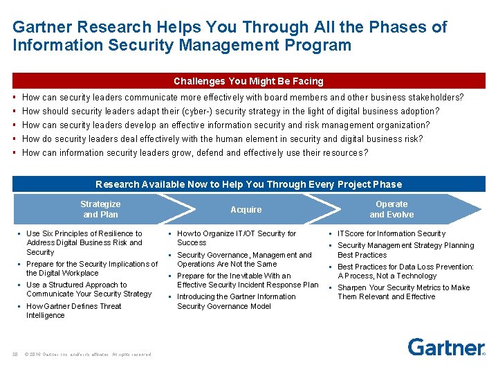 Gartner Research Helps You Through All the Phases of Information Security Management Program Challenges