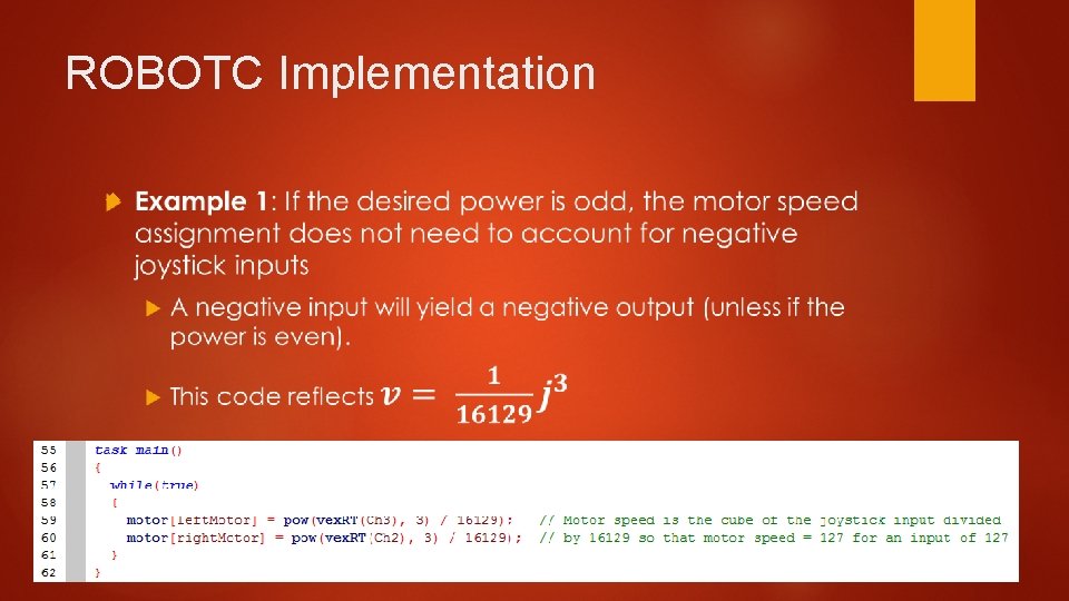 ROBOTC Implementation 