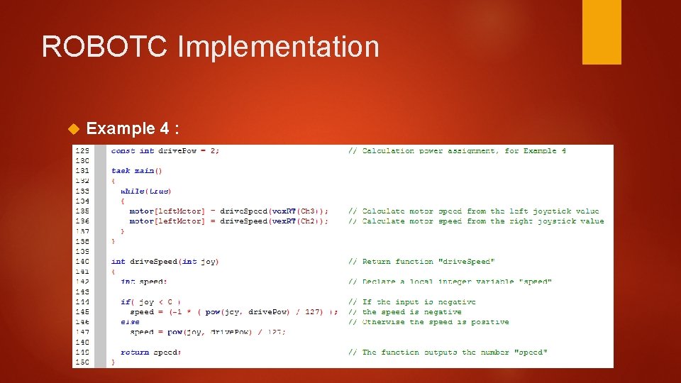 ROBOTC Implementation Example 4 : 