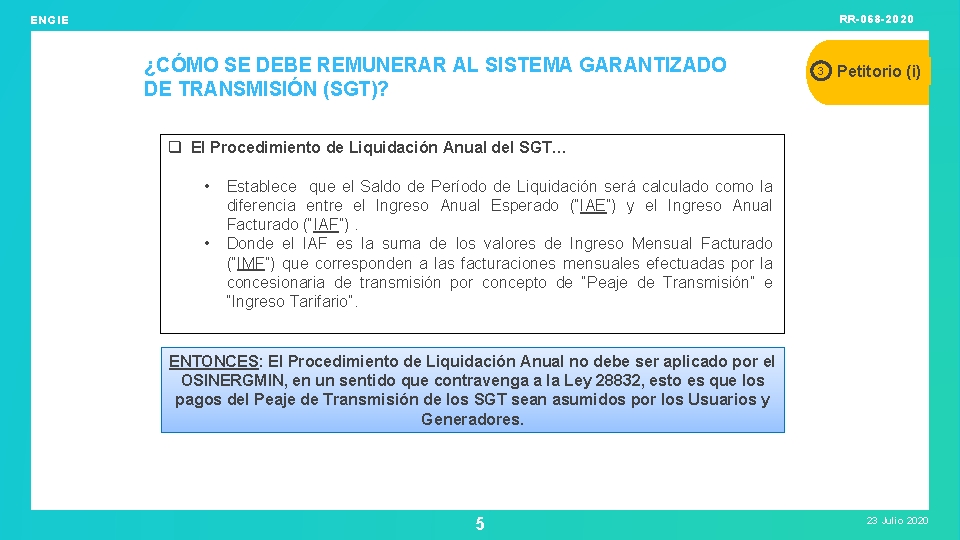 RR-068 -2020 ENGIE ¿CÓMO SE DEBE REMUNERAR AL SISTEMA GARANTIZADO DE TRANSMISIÓN (SGT)? 3