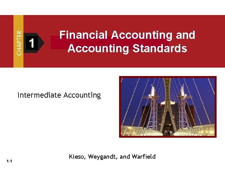 1 Financial Accounting and Accounting Standards Intermediate Accounting 1 -1 Kieso, Weygandt, and Warfield