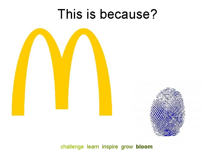 This is because? challenge learn inspire grow bloom 