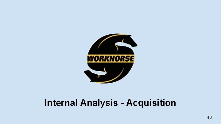 Internal Analysis - Acquisition 43 