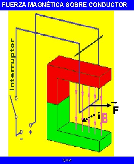 FUERZA MAGNÉTICA SOBRE CONDUCTOR i NM 4 F 