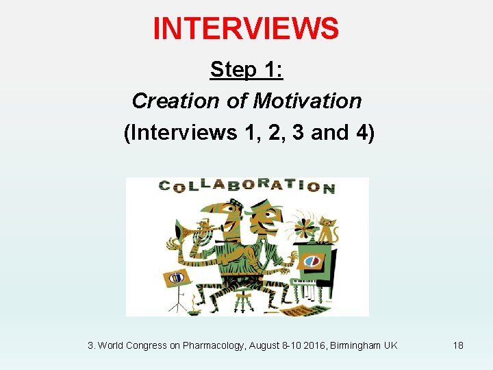 INTERVIEWS Step 1: Creation of Motivation (Interviews 1, 2, 3 and 4) 3. World