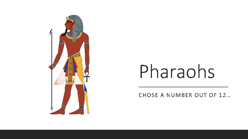 Pharaohs CHOSE A NUMBER OUT OF 12… 