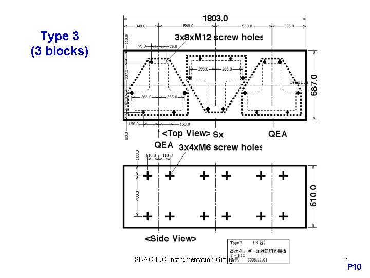 Type 3 (3 blocks) SLAC ILC Instrumentation Group Type 3 6 P 10 