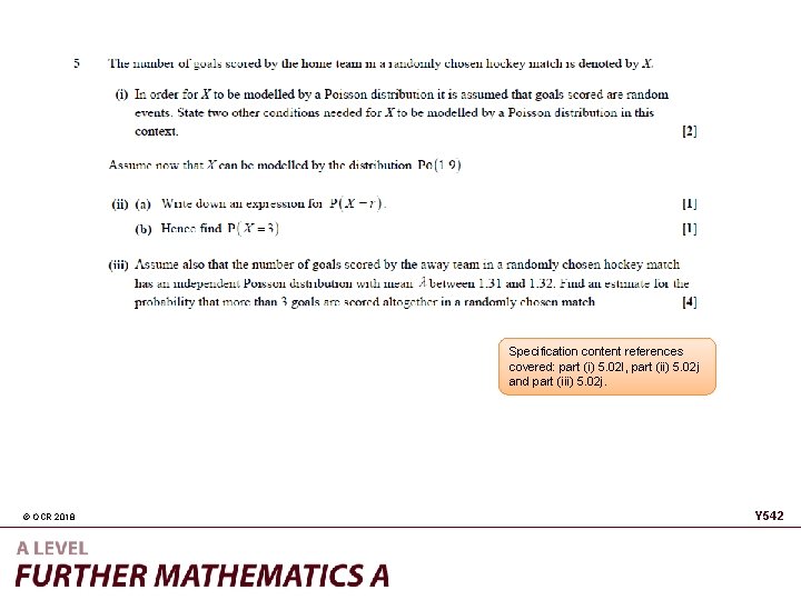Specification content references covered: part (i) 5. 02 l, part (ii) 5. 02 j