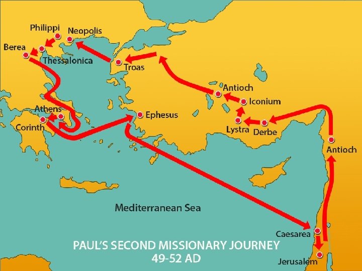 14. Paul had started his journey in Antioch and travelled great distances spreading the 14. Paul had started his journey in Antioch and travelled great distances spreading the