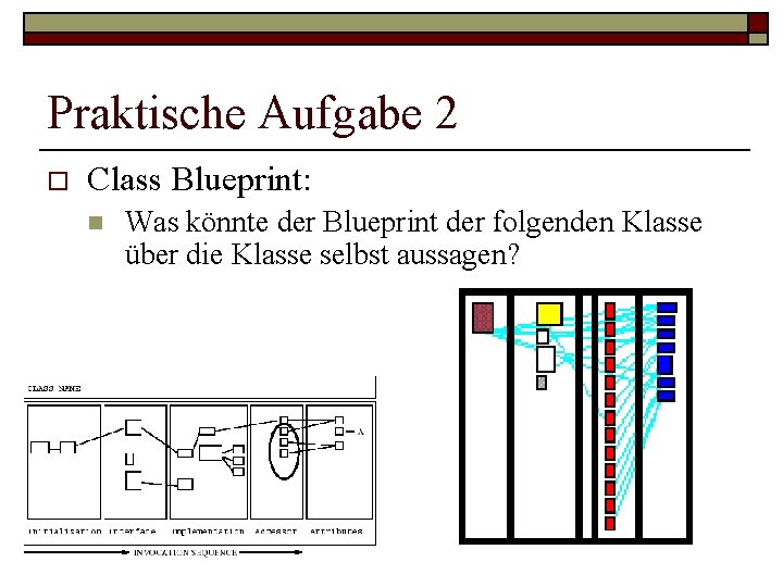 Praktische Aufgabe 2 o Class Blueprint: n Was könnte der Blueprint der folgenden Klasse Praktische Aufgabe 2 o Class Blueprint: n Was könnte der Blueprint der folgenden Klasse