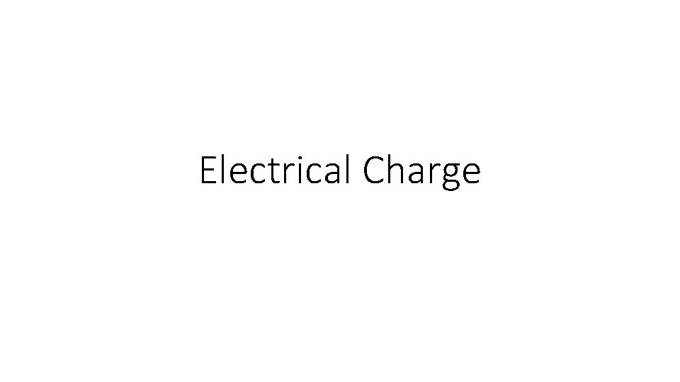 Electrical Charge 