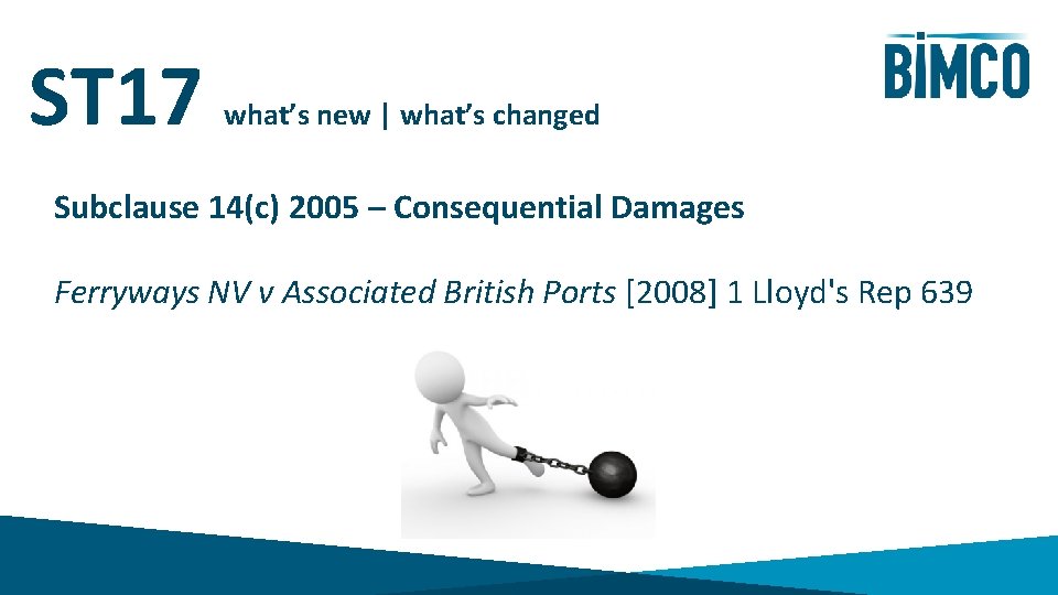 ST 17 what’s new | what’s changed Subclause 14(c) 2005 – Consequential Damages Ferryways