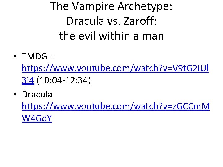 The Vampire Archetype: Dracula vs. Zaroff: the evil within a man • TMDG https: