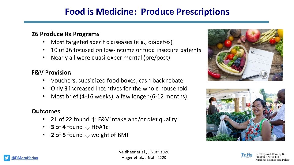 Food is Medicine: Produce Prescriptions 26 Produce Rx Programs • Most targeted specific diseases