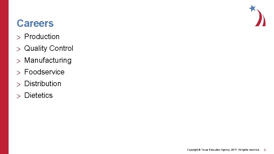 Careers > Production > Quality Control > Manufacturing > Foodservice > Distribution > Dietetics