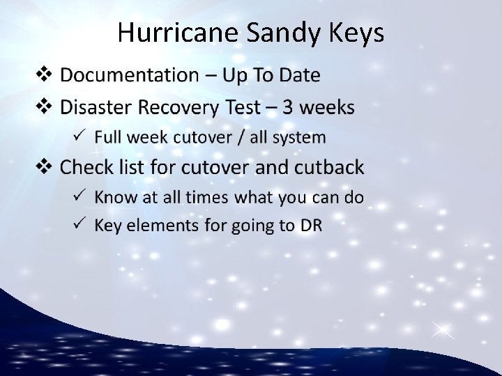 Hurricane Sandy Keys 