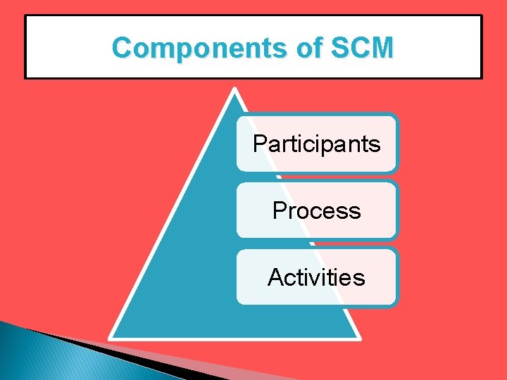 Components of SCM Participants Process Activities 