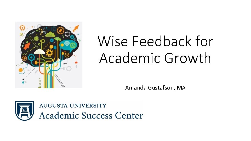 Wise Feedback for Academic Growth Amanda Gustafson, MA 