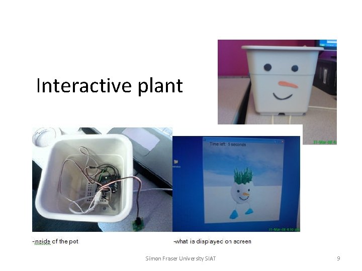 Interactive plant Simon Fraser University SIAT 9 