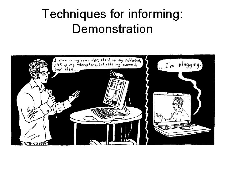 Techniques for informing: Demonstration 