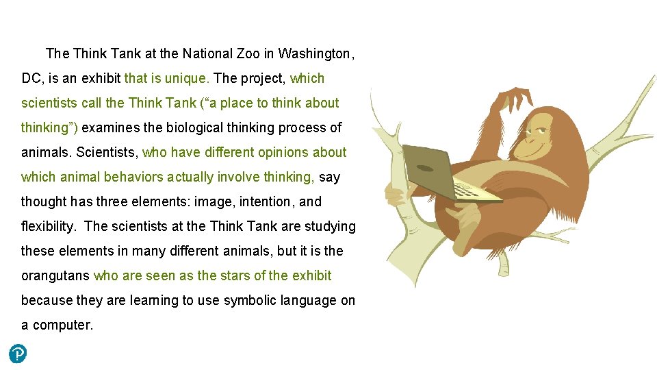 The Think Tank at the National Zoo in Washington, DC, is an exhibit that